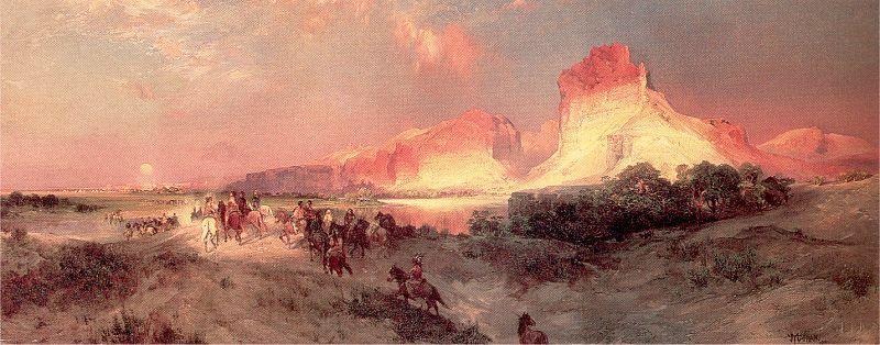 Moran, Thomas Green River Cliffs, Wyoming. Norge oil painting art